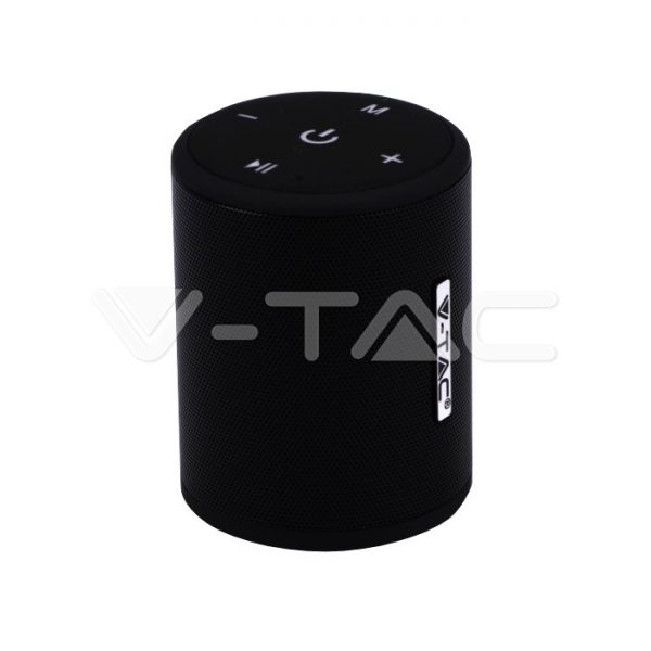 Prijenosni Bluetooth zvučnik Micro USB High End kabel 1500mah baterija u crnoj boji V-TAC