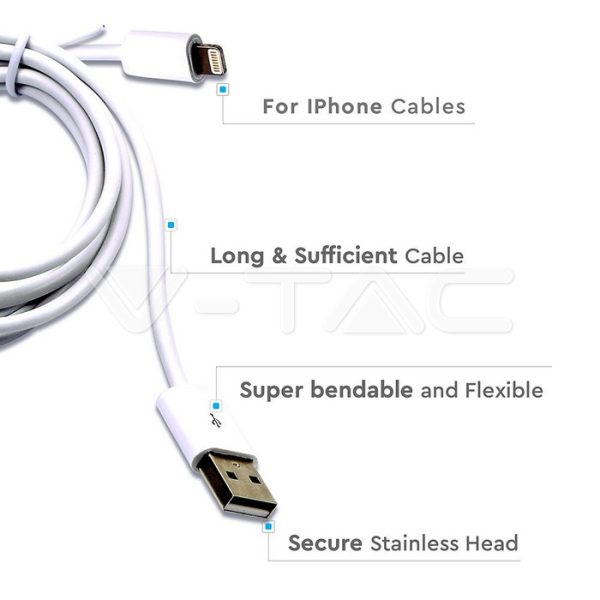 IPHONE KABAL - BIJELI - MFI LICENCA