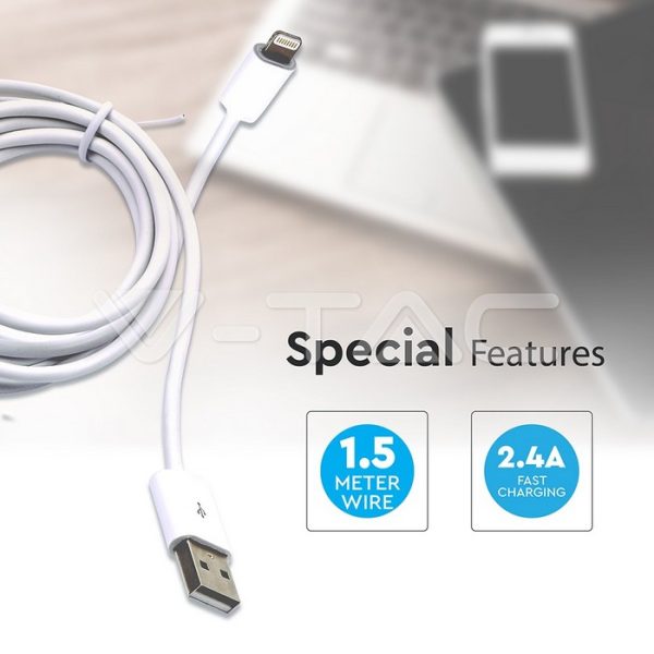 IPHONE KABAL - BIJELI - MFI LICENCA