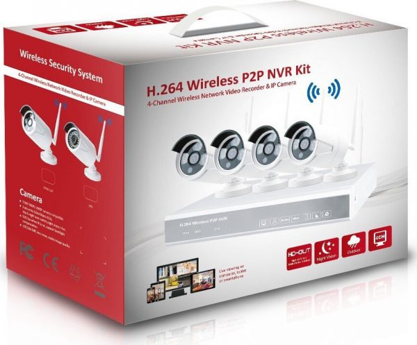 H.264 WIRELESS P2P NVR KIT VIDEO NADZOR SA 2 KAMERE 1.0 MPX