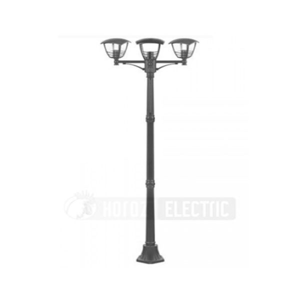 LAMPA HOROZ VRTNA LED SVJETILJKA CRNA 3X60W E27 NAR 7