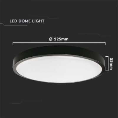 Led Panel - NADGRADNI CRNI OKVIR 18W 6500K V-tac sa IP Zaštitom