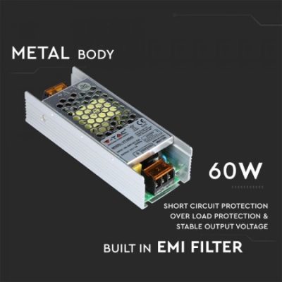 Led Napajanje Slim 12V 60W 5A V-TAC