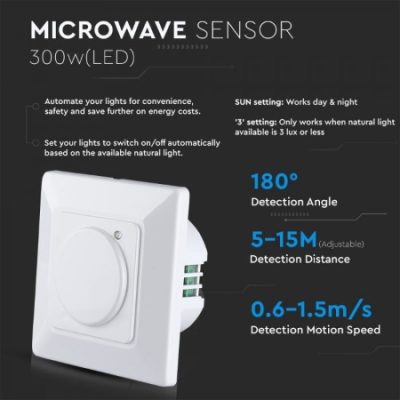 5083-i1_398 Senzor Pokreta 180stepeni 1200W V-tac