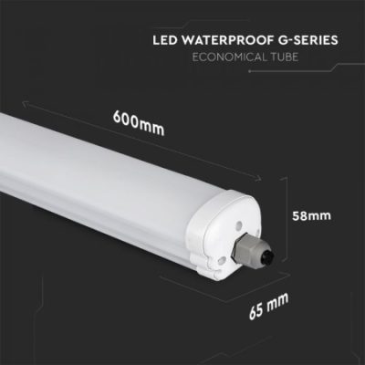Led Vodotijesna Svjetiljka 60cm 18W 6400k V-tac