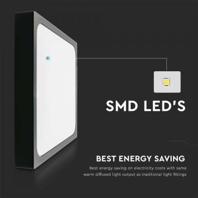 Led Panel – NADGRADNI KOCKA CRNI OKVIR 18W 4000K V-tac sa IP44