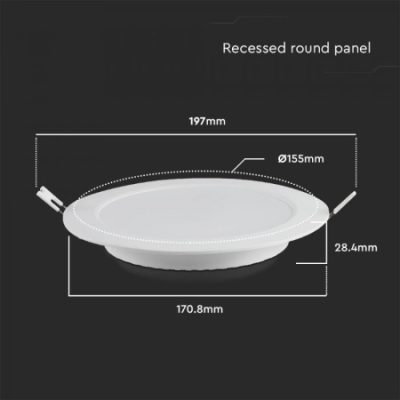 7861-d_2 Led Panel Ugradni Krug 12W 6500K V-tac