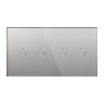 11 ELEKTRO SMART stakleni panel za prekidače s metalnim nosačem 2+2