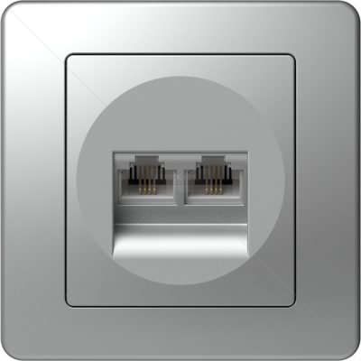Telefonska utičnica K.N. - Srebrena