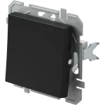 Prekidač obični bez tinjalice modul KAREA - Crni mat