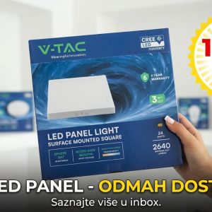 💡 V-TAC NADGRADNI KVADRATNI LED PANEL 24W (3 u 1 CCT) 💡