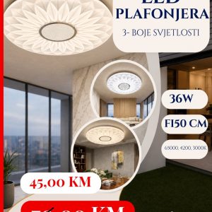 LED PLAFONJERA 3-BOJE SVJETLOSTI 36W