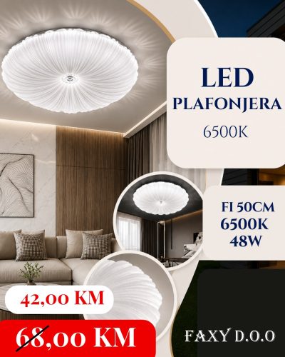 LED PLAFONJERA 3-BOJE SVJETLOSTI 48W FI50CM