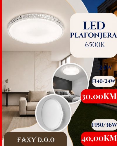 LED PLAFONJERA 24W FI140 65000K